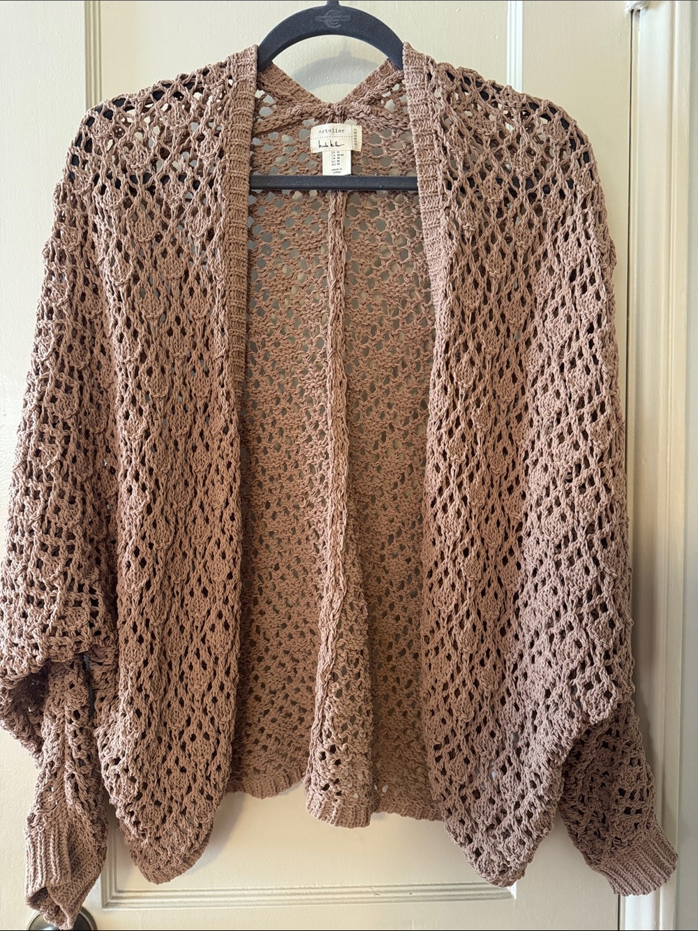NWOT! Artelier Taupe Knit Shrug